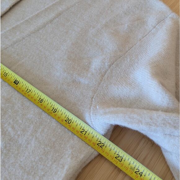 H&M HM Beige Wool Blend Open Front Long Sleeve Long Cardigan, size M - Picture 5 of 8